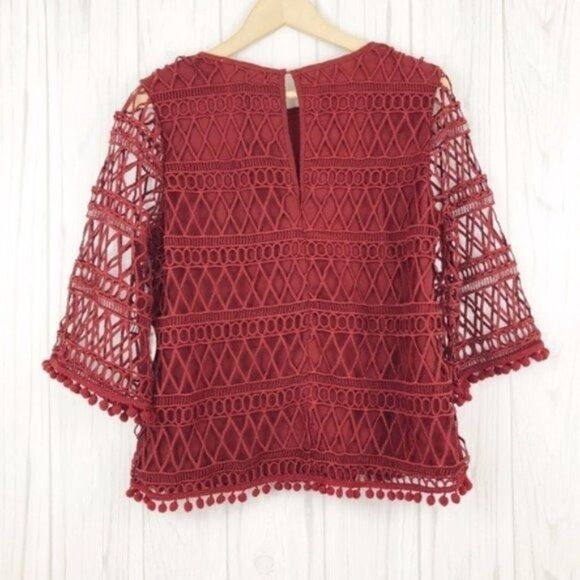 TULAROSA Cannes Elbow Sleeve Lace Blouse - Picture 7 of 7